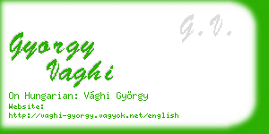 gyorgy vaghi business card